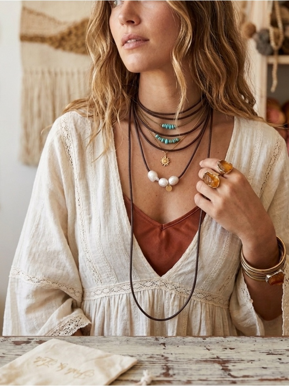PERLE By LOLA Baroque Pearl Necklace
